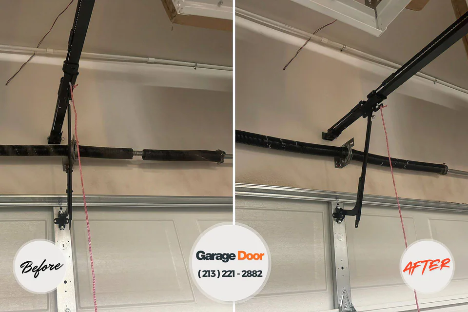 Before and after: garage door repair Estill, SC
